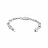 LARGE 5.13CT DIAMOND 18K WHITE GOLD ROUND & BAGUETTE MULTI SHAPE FLORAL BRACELET