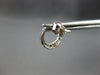 ESTATE .25CT DIAMOND 14K WHITE GOLD 3D CLASSIC JOURNEY OPEN CIRCLE STUD EARRINGS