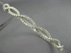 ESTATE WIDE 1.02CT DIAMOND 14K WHITE GOLD INFINITY SEMI ETERNITY BANGLE BRACELET