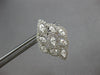 LARGE 2.24CT DIAMOND 18K WHITE GOLD MULTI LEAF FLORAL LEVERBACK HANGING EARRINGS