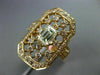 ESTATE LARGE 1.63CT FANCY YELLOW DIAMOND 18KT ROSE GOLD OCTOGAN ENGAGEMENT RING