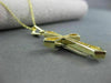 ESTATE .40CT DIAMOND 14K WHITE & YELLOW GOLD 3D PRINCESS CUT CROSS PENDANT 21597