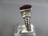 LARGE 4.46CT DIAMOND & AAA GARNET 14KT WHITE GOLD CUSHION & ROUND BEZEL FUN RING
