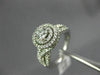 ESTATE LARGE 1.0CT 14K WHITE GOLD DOUBLE HALO SOLITAIRE INFINITY ENGAGEMENT RING