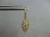 .66CT DIAMOND 14KT YELLOW GOLD 3D MARQUISE SHAPE HALO LEVERBACK HANGING EARRINGS