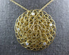ESTATE .30CT DIAMOND 14KT YELLOW GOLD 3D CLASSIC WOVEN FLORAL ETOILE FUN PENDANT