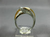 ESTATE WIDE 2.92CT DIAMOND 14K WHITE & ROSE GOLD MULTI ROW CRISS CROSS LEAF RING