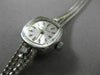 ANTIQUE .10CT OLD MINE DIAMOND 18K WHITE GOLD SQUARE ORTIN WATCH SHARP!! #18815