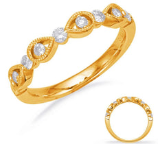 .30CT DIAMOND 14K YELLOW GOLD CLASSIC 8 STONE ROUND & PEAR SHAPE ETOILE FUN RING