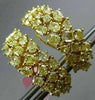 LARGE GIA 4.67CT FANCY YELLOW DIAMOND 18KT YELLOW GOLD CLUSTER CLIP ON EARRINGS