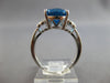 5.24CT DIAMOND & AAA BLUE TOPAZ 14KT WHITE GOLD 3D OVAL & ROUND ENGAGEMENT RING