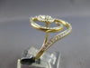 EXTRA LARGE .81CT DIAMOND 14KT YELLOW GOLD 3D CLUSTER HALO HEART SHAPE FUN RING