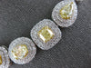 EXTRA LARGE 51.47CT WHITE & CANARY DIAMOND 18KT 2 TONE GOLD DOUBLE HALO NECKLACE