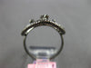 ESTATE WIDE .15CT BLACK DIAMOND 14KT BLACK GOLD 3D OPEN FILIGREE FLOWER FUN RING