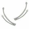 ESTATE .44CT DIAMOND 18KT WHITE GOLD CLASSIC ROW SHOOTING STAR HANGING EARRINGS