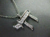 ESTATE .30CT DIAMOND 14KT WHITE GOLD CHAI PENDANT & CHAIN F/G VS 18X19MM #2064