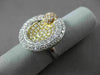 ANTIQUE MASSIVE 2.60CT DIAMOND 18KT TRI COLOR GOLD 3D CIRCULAR FILIGREE RING