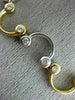 ESTATE 1.70CT DIAMOND 14K WHITE & YELLOW GOLD CLASSIC BEZEL WAVY NECKLACE 3283