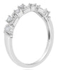 ESTATE .19CT DIAMOND 14KT WHITE GOLD 7 STONE FILIGREE TRAPEZOID ANNIVERSARY RING