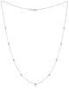 ESTATE .70CT DIAMOND 14KT WHITE GOLD 3D CLASSIC ROUND BY THE YARD LOVE NECKLACE
