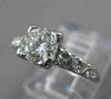 ANTIQUE 1.12CT ROUND DIAMOND PLATINUM FISHTAIL ENGAGEMENT RING G/H VS #23269