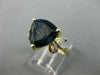 ESTATE LARGE 4.05CT DIAMOND & AAA BLUE TOPAZ 14KT YELLOW GOLD FILIGREE FUN RING