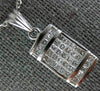 ESTATE .35CT DIAMOND 14KT WHITE GOLD 3D CLASSIC INVISIBLE PRINCESS PENDANT #585