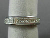 ESTATE WIDE 2.90CT PRINCESS CUT DIAMOND 14KT WHITE GOLD 3D ETERNITY RING #22375