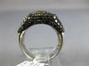 LARGE 1.68CT BLACK CHOCOLATE FANCY DIAMOND 18K 2 TONE GOLD CIRCULAR CLUSTER RING