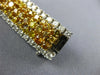 EXTRA LARGE 47.75CT WHITE & CANARY DIAMOND 18KT TWO TONE GOLD 3D TENNIS NECKLACE