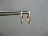 ESTATE SMALL .14CT DIAMOND 18KT ROSE GOLD 3D CLASSIC ROUND HUGGIE FUN EARRINGS