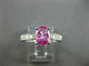 ANTIQUE 1.10CT DIAMOND & AAA PINK SAPPHIRE 14K WHITE GOLD ENGAGEMENT RING #15783