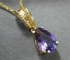 ANTIQUE 1.20CT AMETHYST 14KT FILIGREE PEAR SHAPE DROP PENDANT BEAUTIFUL!!!! #XXX