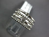 ESTATE WIDE .11CT DIAMOND 14KT WHITE GOLD MULTI ROW BEZEL BEADED ETOILE FUN RING