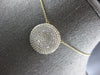 ESTATE LARGE 1.79CT DIAMOND 14KT YELLOW GOLD ROUND PAVE CIRCULAR LOVE NECKLACE