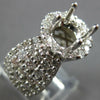 LARGE 1.82CT DIAMOND 18K WHITE GOLD ROUND HALO SEMI MOUNT ENGAGEMENT RING #27723