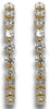 2.07CT DIAMOND 14K YELLOW GOLD 3D ROUND SHARED PRONG INSIDE OUT HANGING EARRINGS