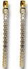 LARGE 2.25CT DIAMOND 14KT YELLOW GOLD 3D INSIDE OUT LUCIDA HOOP HANGING EARRINGS
