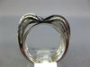 LARGE 1.99CT DIAMOND & AAA SAPPHIRE 18KT WHITE GOLD STACKABLE MULTI ROW FUN RING