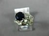 ANTIQUE 2.10CT DIAMOND & AAA SAPPHIRE 14KT WHITE GOLD TWO STONE ANNIVERSARY RING