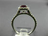 1.83CT DIAMOND & AAA RUBY 14KT WHITE GOLD 3D OVAL OCTAGON HALO ENGAGEMENT RING