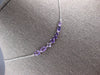 ESTATE 1.4CT DIAMOND & AAA AMETHYST 14KT WHITE GOLD MULTI SHAPE FUN BAR NECKLACE