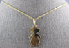 ESTATE 14KT YELLOW GOLD 3D ENGRAVABLE BABY GIRL CHARM FLOATING PENDANT #27416