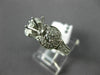 ANTIQUE WIDE .80CT DIAMOND 18K WHITE GOLD ROUND SEMI MOUNT ENGAGEMENT RING 14399