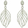ESTATE LARGE 1.60CT DIAMOND 14K WHITE GOLD 3D MULTI LEAF MARQUISE SHAPE EARRINGS