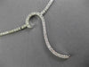 ESTATE LONG .96CT DIAMOND 14KT WHITE GOLD 3D WAVE SEMI ETERNITY LARIAT NECKLACE