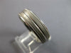 ESTATE WIDE 14KT WHITE GOLD 3D SOLID MILGRAIN COMFORT FIT MENS ANNIVERSARY RING