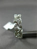 ESTATE .36CT DIAMOND 14K WHITE GOLD MULTI LEAF ETERNITY WEDDING ANNIVERSARY RING