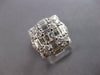 LARGE 1.88CT DIAMOND 18KT WHITE GOLD 3D ROUND & BAGUETTE FLOWER SQUARE FUN RING