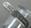 ESTATE .25CT DIAMOND 18KT WHITE GOLD 3D FILIGREE SEMI ETERNITY ANNIVERSARY RING